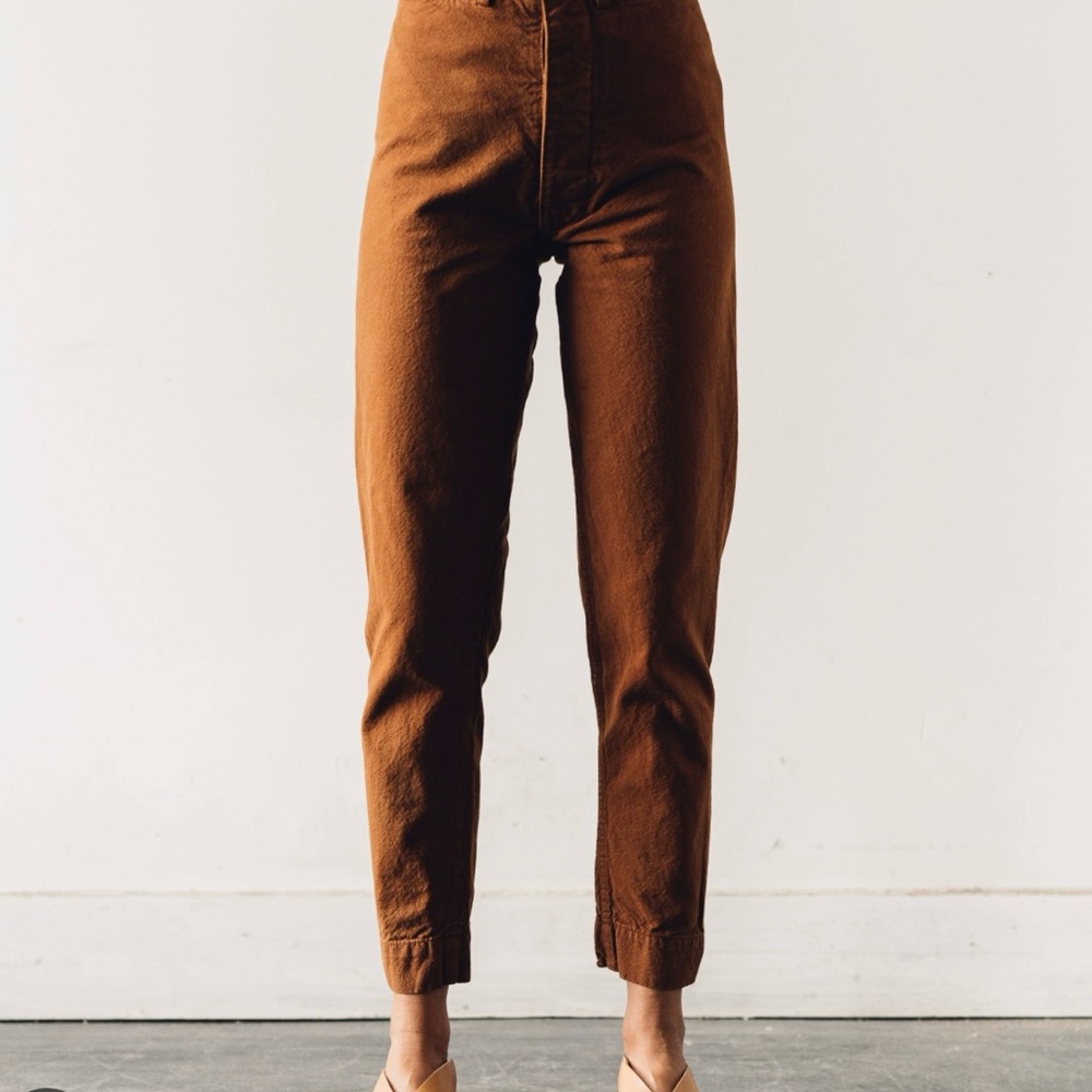 Brown High-Waisted Pants